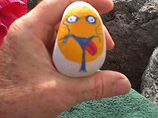happy face at beach