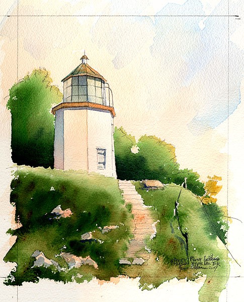 Stony Point Lighthouse. Hudson River, New York