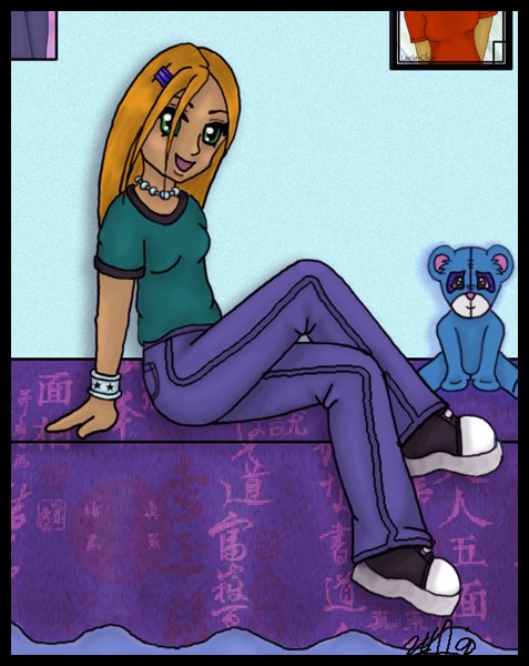 Girl on Bed