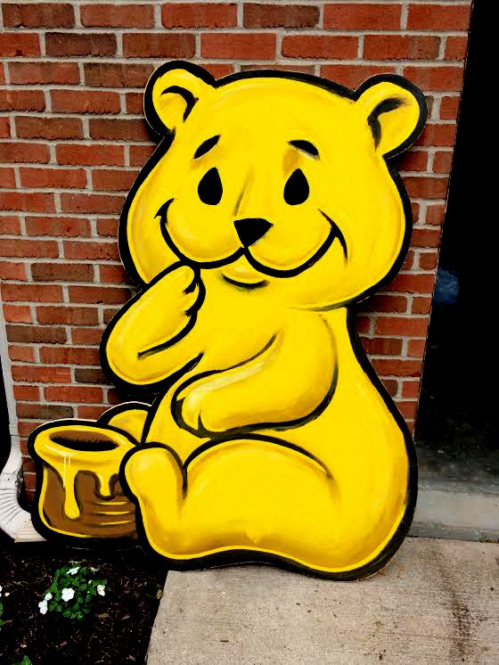 Honey Bear Ice Cream Sign