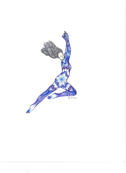 Blue leaping 