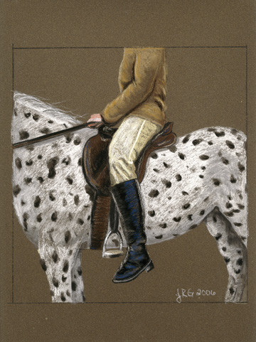 Dressage on an Appaloosa