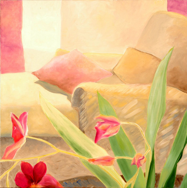 meridienne aux tulipes