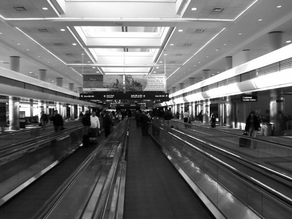 the airport