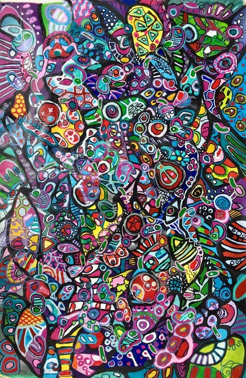 Colorful abstract art by Veera Zukova