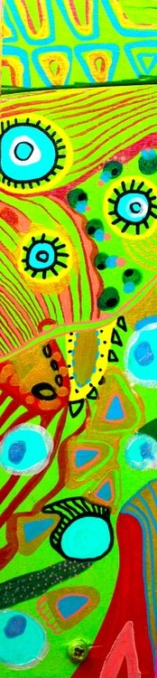 562. The magical art box, Acrylic, Watercolor on Wood 24.5x5.5cm, 2023