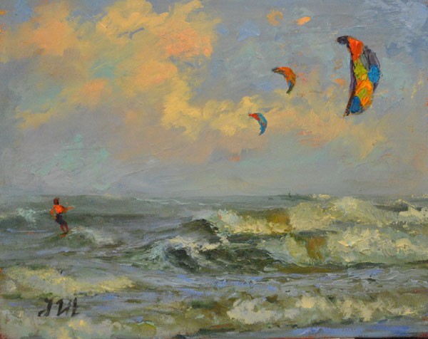 Kitesurfing. Tybee island.