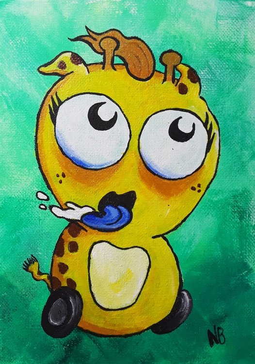 Giraffe on wheels