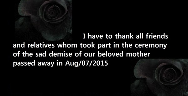 I have to thank all friends and relatives whom too