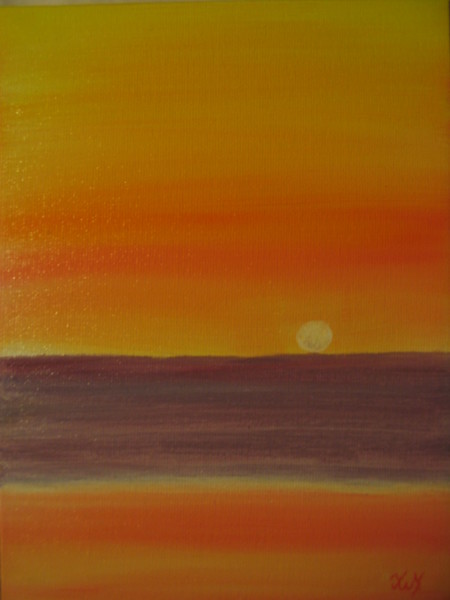 Simplefied Sunset Seascape