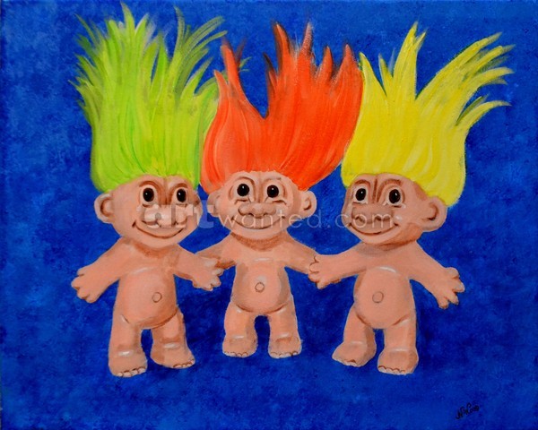 Troll Trio 16x20 Acrylic