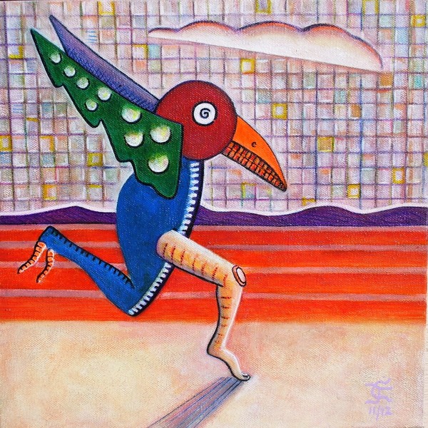 The Running Bird (acrylic)