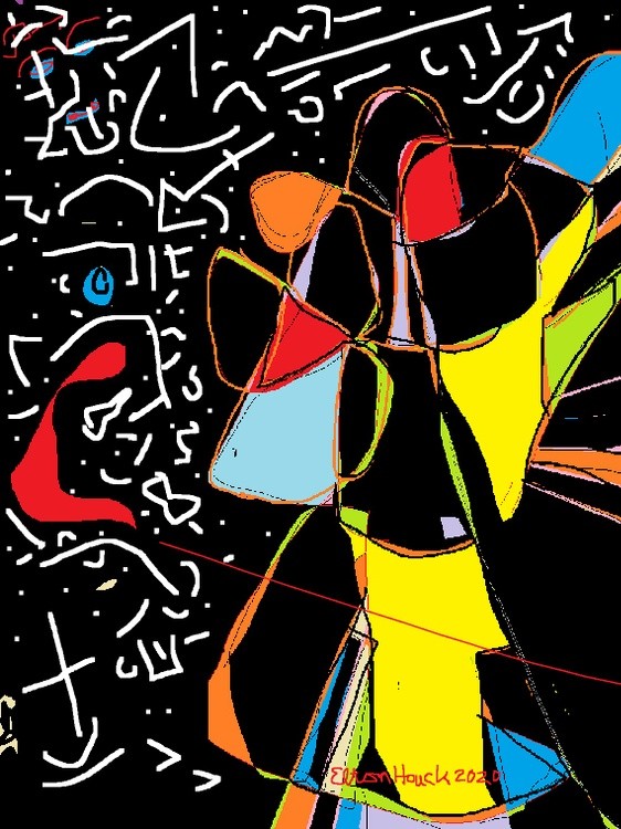 SPACE STATION SEES SIGNS JESUS IS COMING SOON (C) 2020 ELTON HOUCK..digital. JESUS LIVES  art