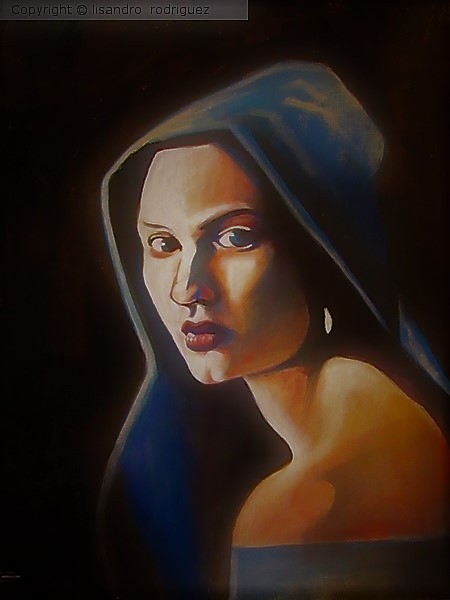 Young woman in penumbra