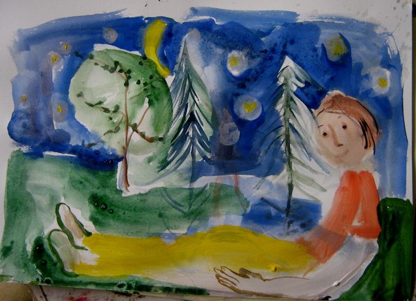 a  light dream in h e night   with a half humour