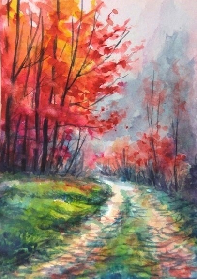 Fall watercolour
