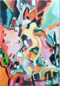 abstrait tete et oiseau