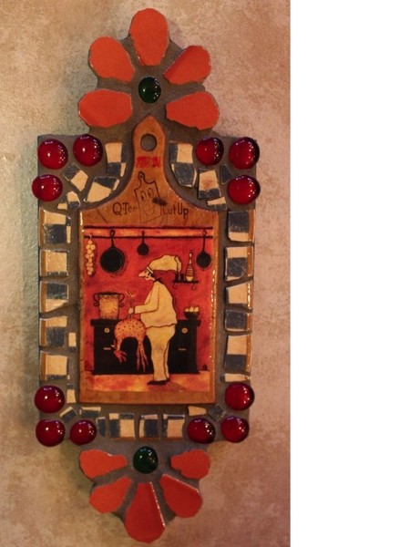 Mosaic cutting board - Chef