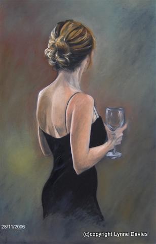Girl in the evening dress