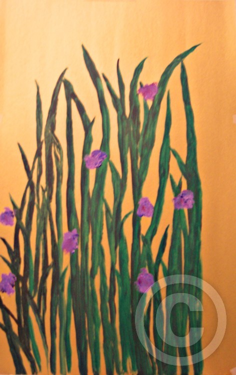 Iris on Gold