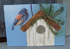 bird in the pines