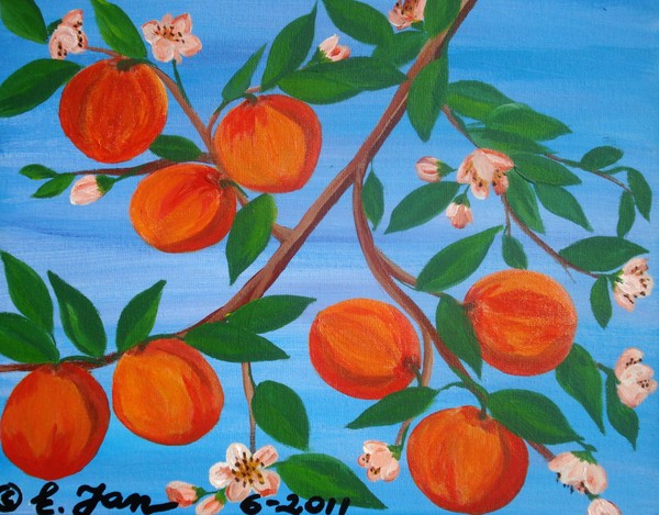 Branch of peaches