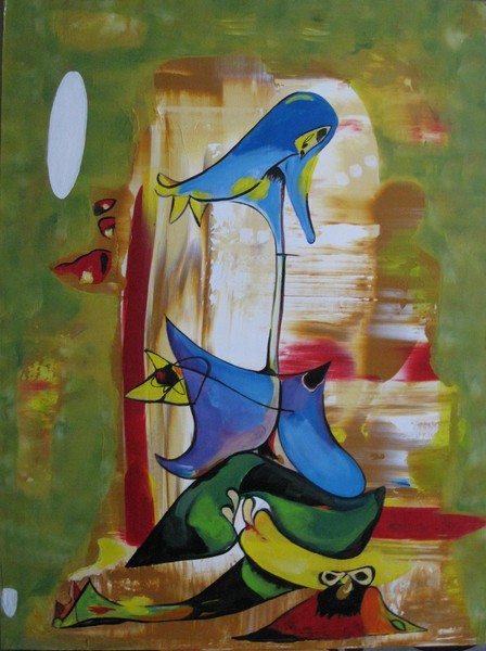 Woman: Original Acrylic Abstract Painting