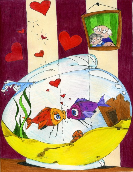 Kissing gouramis