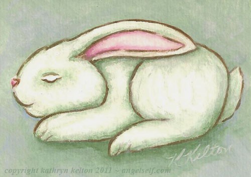 Sleeping Bunny ACEO
