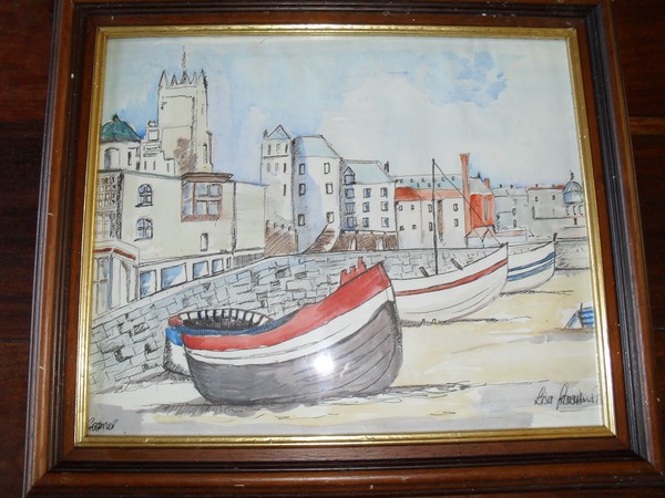 Cromer beach front in water colour