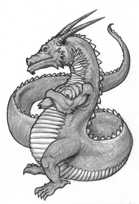 Card - Grey Dragon - SOLD