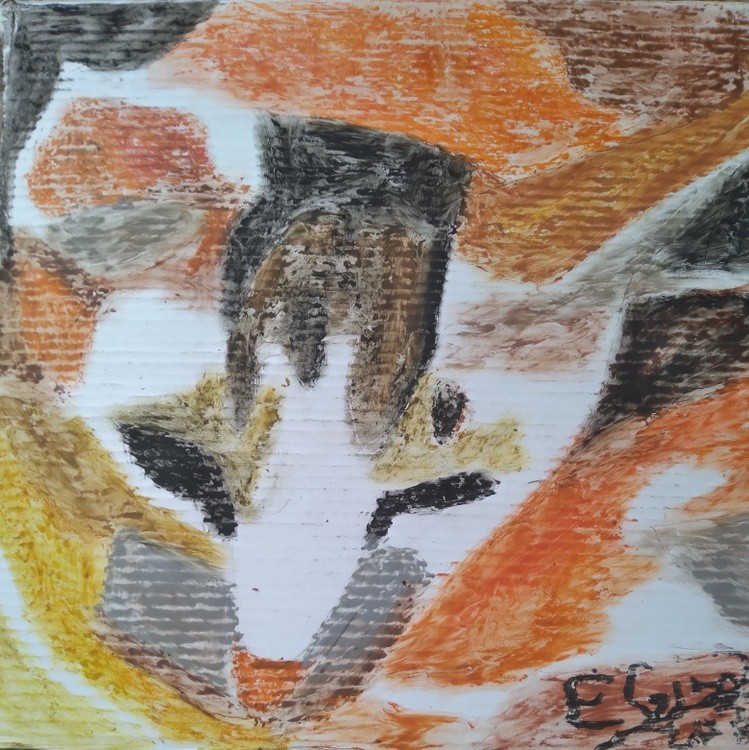 Abstract Calico Cat