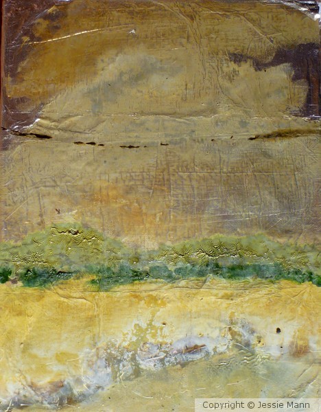 tinfoil 2 11x14 oil on tinfoil on canvas 2011