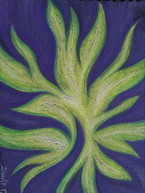 Yellow green flames
