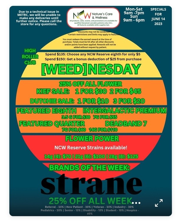 Dispensary sales flyer by Kevin Quantmeyer 