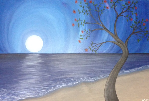 Moon over water