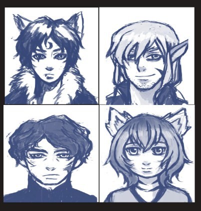 head sketches