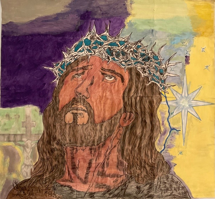 Divinity of Christ (301) 275-1352 24’’ by 22’’ mixed media $420.00