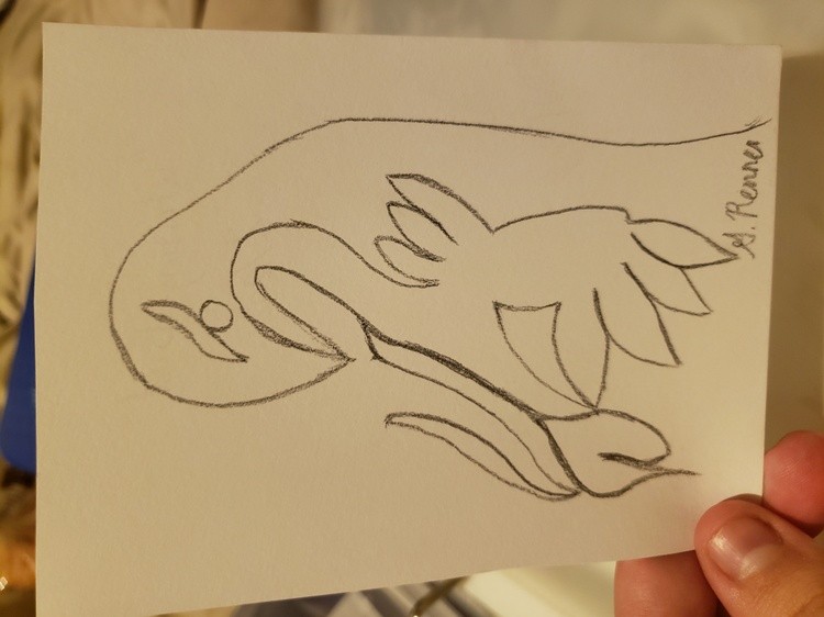 Writing bird