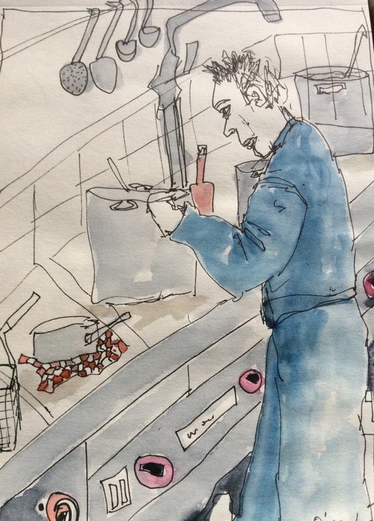 The cook in restaurant