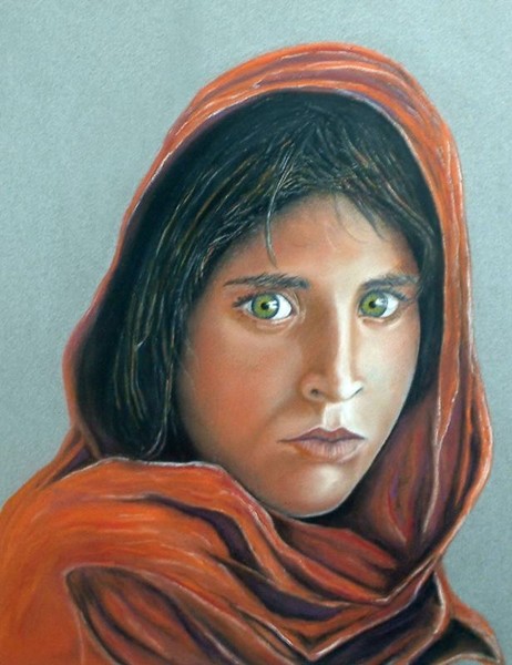 Afghan girl study by Paul Sandilands | ArtWanted.com