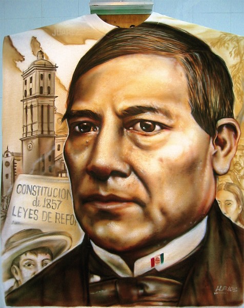 Benito Juarez Airbrushed portrait