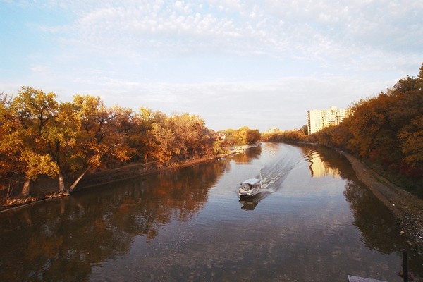 Boat on river