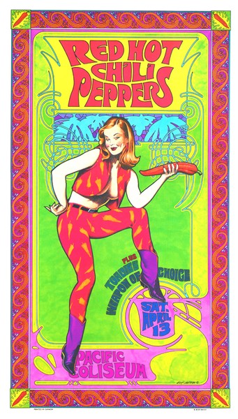 Red Hot Chili Peppers concert poster