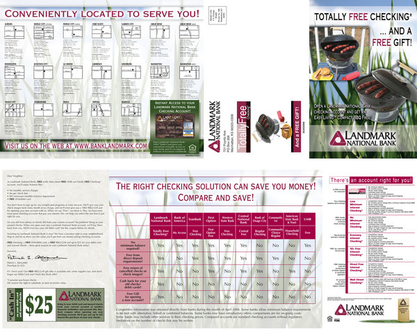Landmark Bank Free Checking Mailer