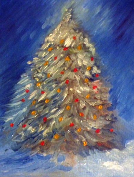 Christmas Tree (oil on canvas) 2015