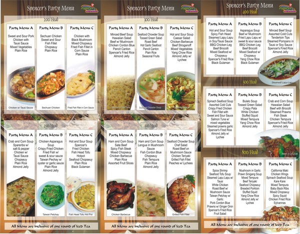 Spencers Bar & Resto Brochure Inside