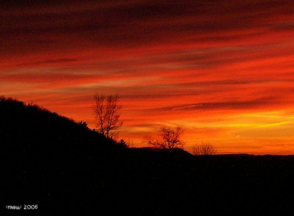 sunset in the southern tier
