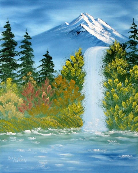 Spirit Mtns Falls #278 oil painting