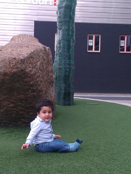 baby on the grass 
